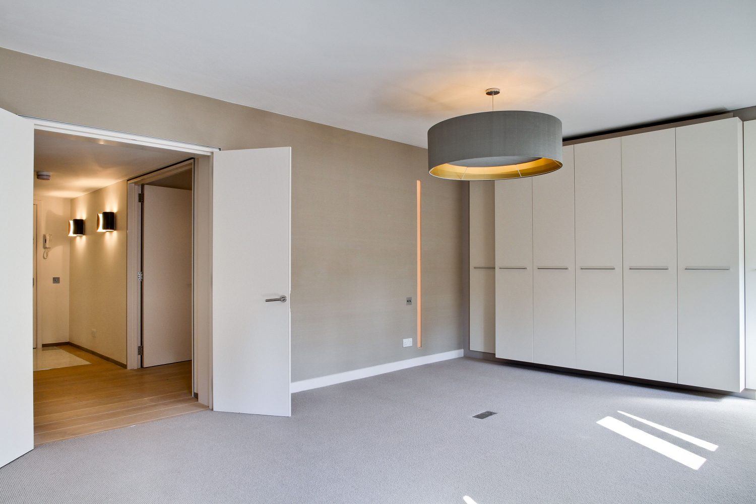 Let It Be Penthouse by Daniel Hopwood – neutral decor. Show home interior design
