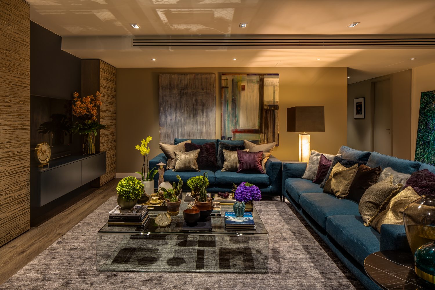 Sound & Vision by Daniel Hopwood – welcoming living room. Berkeley Homes, Aldgate, London
