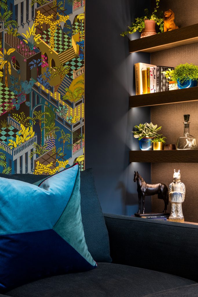 The Sound of Silence - Celebrity interiors. Daniel Hopwood, interior designer London. Blue accents