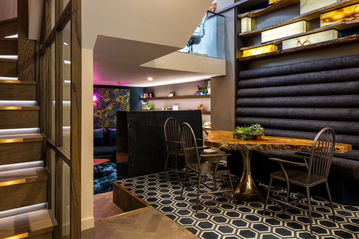 The Sound of Silence - Celebrity interiors. Daniel Hopwood, interior designer London. Dining room