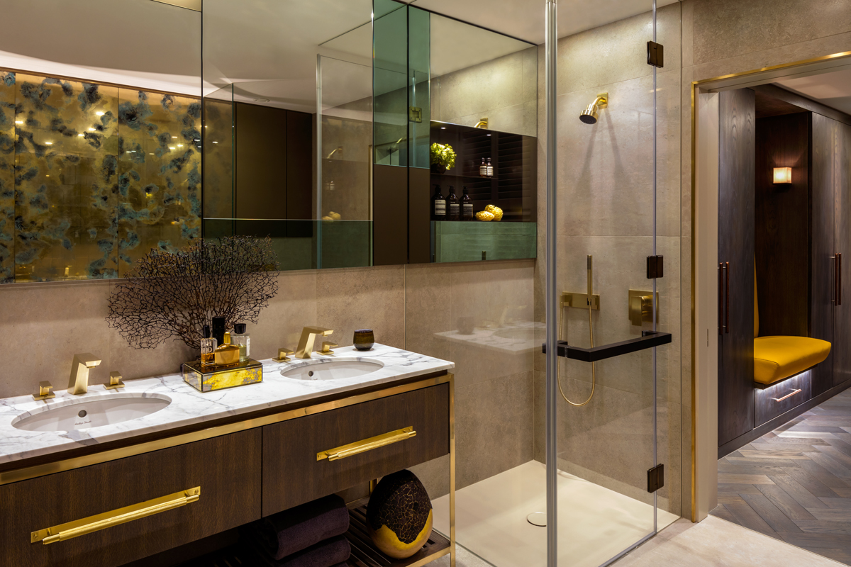 The Sound of Silence - Celebrity interiors. Daniel Hopwood, interior designer London. Bathroom