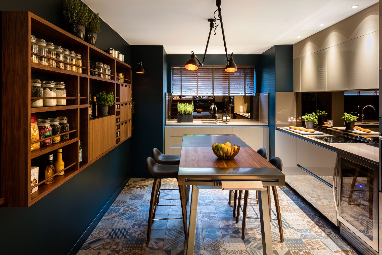 Mellow Yellow Islington interior design project, Daniel Hopwood. Dark, stylish kitchen
