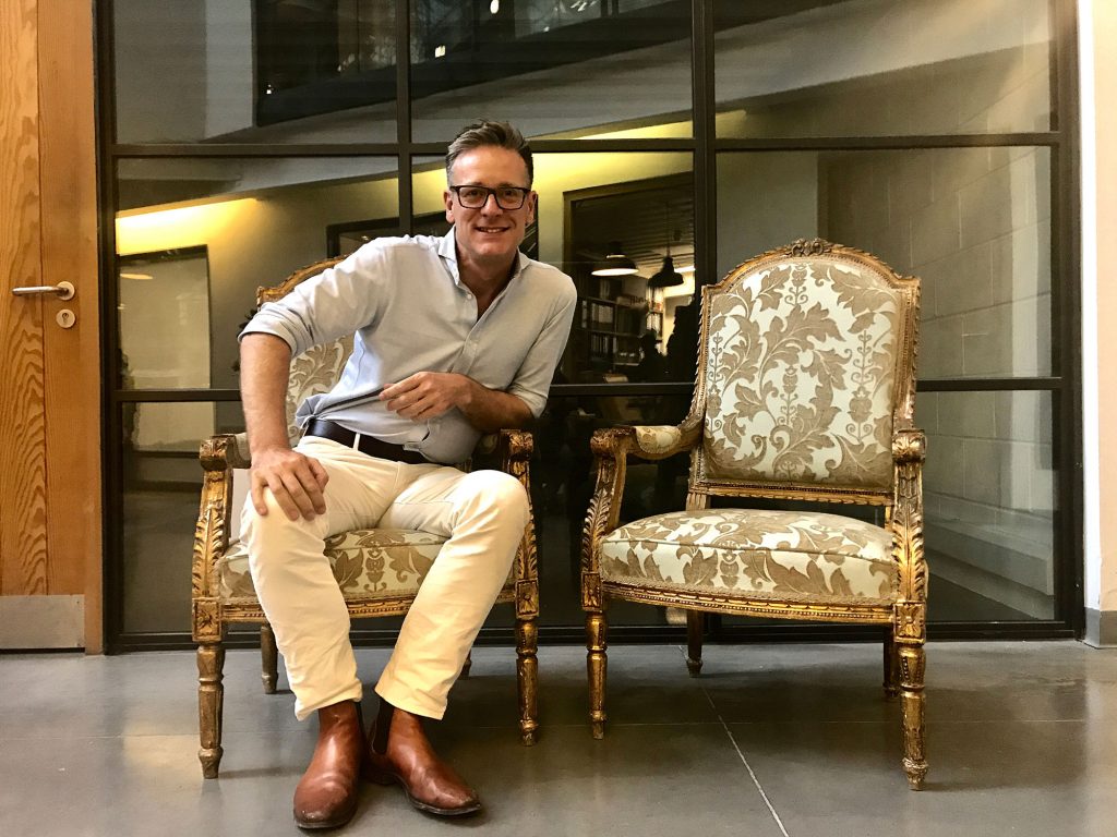 London interior designer, Daniel Hopwood, on French Chairs found on Ebay